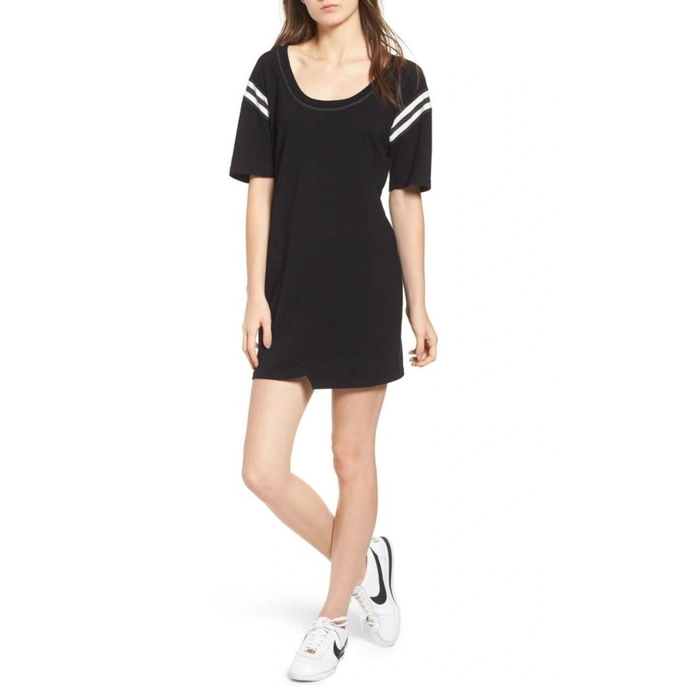 Pam & Gela NWT Football Stripe Mini Dress In Black size P/XS ASO Taylor Swift